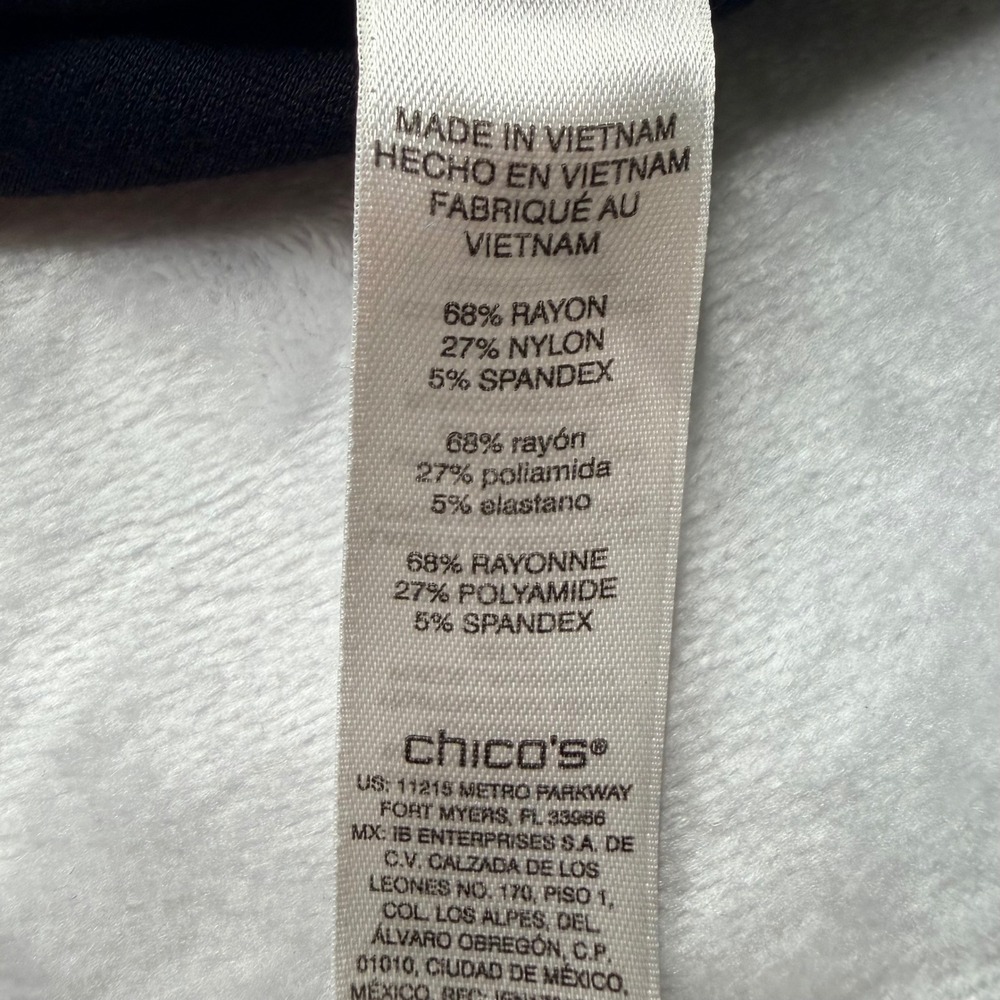 Chico's Fabulously Slimming Black Leggings Womens Size 2 Large Pull On Stretch - Picture 9 of 16